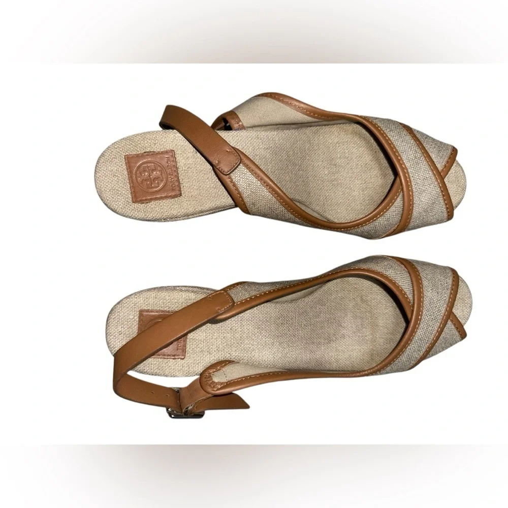 Tory Burch Majorca Platform Slingback Wedge Sandals - Size 39